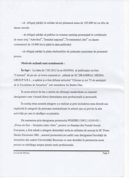 Plângerea șantajistului Bogdan Chirieac (pag.2)