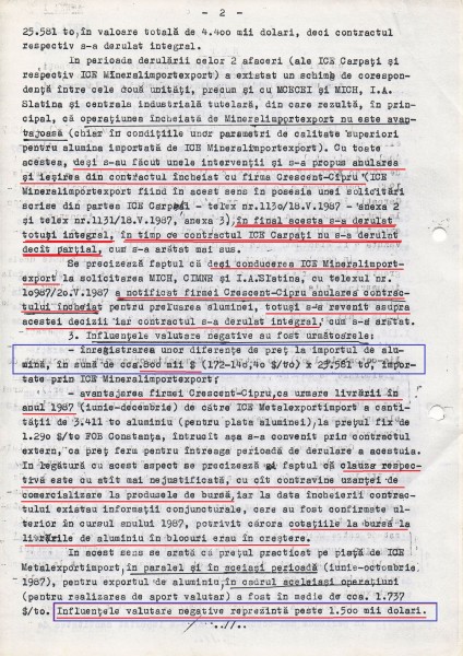 Documentul ce probează că între firma PCR (ICE Carpați) și firma SIE (Crescent) a câștigat Securitatea în paguba statului român (pag2) - un minus de 2,3 milioane dolari!