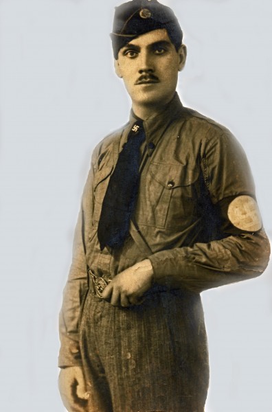 Bunicul Badea Gh Ion (1938) in uniforma cuzista - ucis de rusi în 1943, pe frontul de est