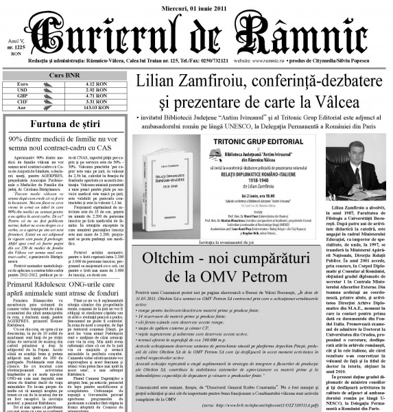 Prezentarea colectiei de texte a lui Lilian Zamfiroiu, degrabă făcătoare de doctorat pentru autor! 