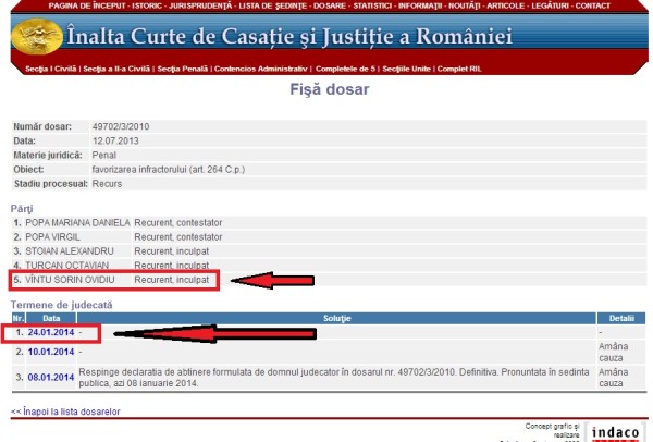 Maine se judecă recursul lui Vîntu...