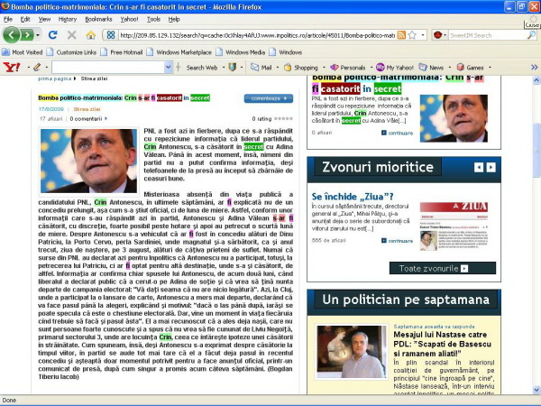 crin s-a insurat in secret