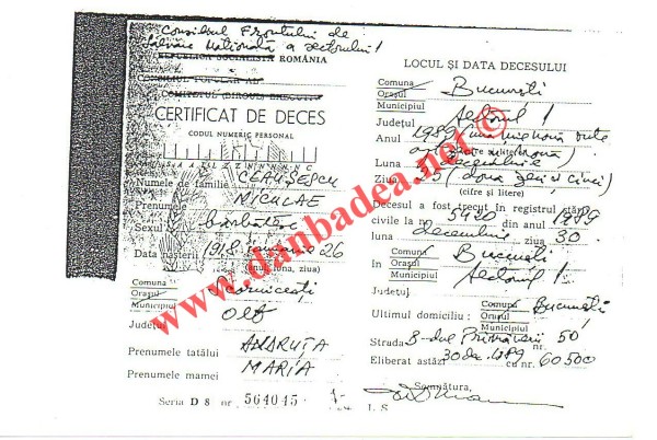 certif deces Nicolae C