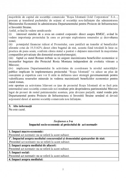 Nota de fundamentare a lui Dan Șova pentru reorganizarea MINVEST Deva - pag 2